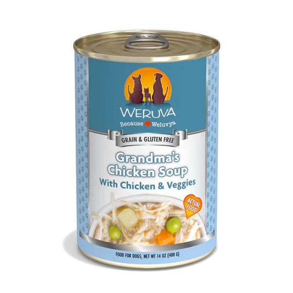 Weruva Grandma&#39;s Chicken and Veggie Soup Canned Dog Food 14 oz