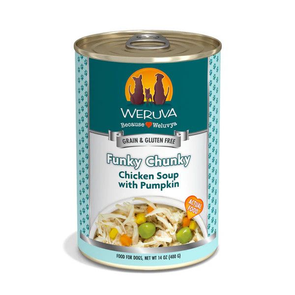 Weruva Funky Chunky Chicken Soup with Pumpkin Canned Dog Food 14 oz