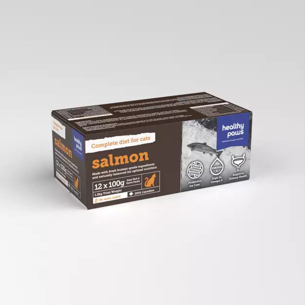 Healthy Paws Complete Cat Dinner Salmon 12 x 100g