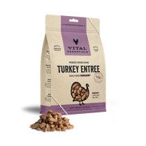 Vital Essentials Freeze-Dried Raw Turkey Entree Dog Food Mini Nibs 14 oz