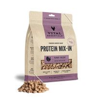 Vital Essentials Freeze-Dried Raw Protein Mix-In Turkey Recipe Mini Nibs Topper for Dogs 18 oz