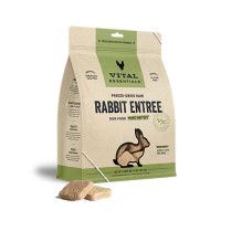 Vital Essentials Freeze-Dried Raw Rabbit Entree Dog Food Mini Patties 14 oz