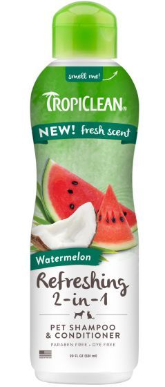 Tropiclean Watermelon Refreshing 2-in-1 Pet Shampoo &amp; Conditioner For Pets 20oz