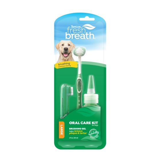 Tropiclean Fresh Breath Oral Care Kit Large Dog 2Oz