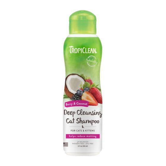 Tropiclean Berry &amp; Coconut Deep Cleansing Shampoo Cat 12oz