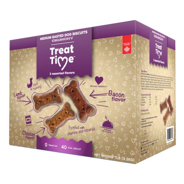 Treat Time Medium Assorted Basted Dog Treats 7 lb