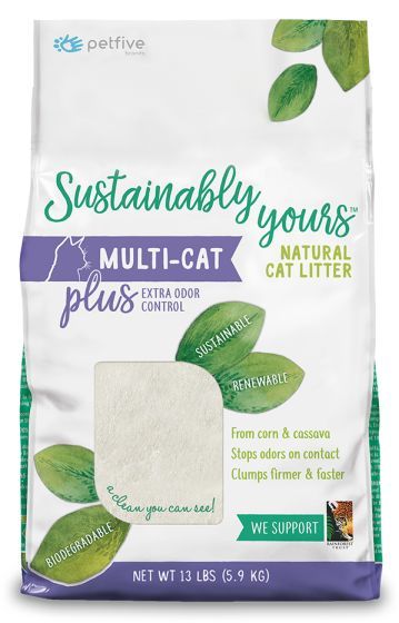 Sustainably Yours Natural Biodegradable Extra Odor Control Multicat Cat 13Lb