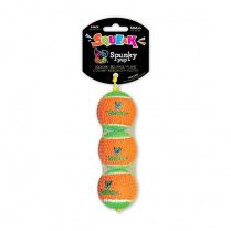 Spunky Pup Dog Squeaky Tennis Balls Small 3 Pack