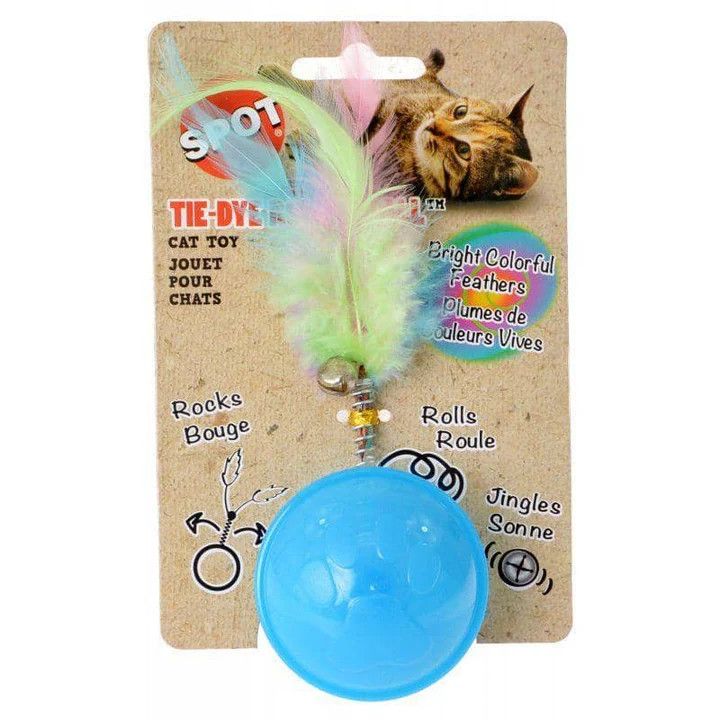 Spot Tie Dye Roller Ball 6&quot; Assorted Cat Toy