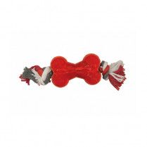 Spot Play Strong Mini Bone W/Rope 3.5&quot;