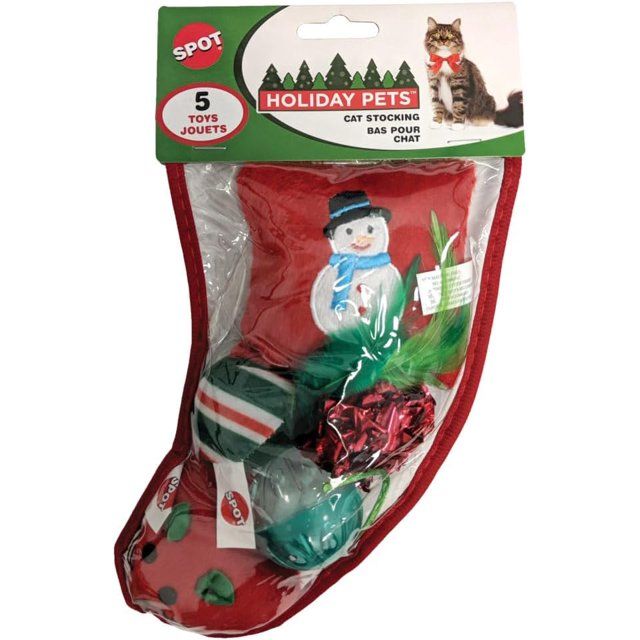 Spot Holiday Stocking for Cats Small (5 pc) Assorted