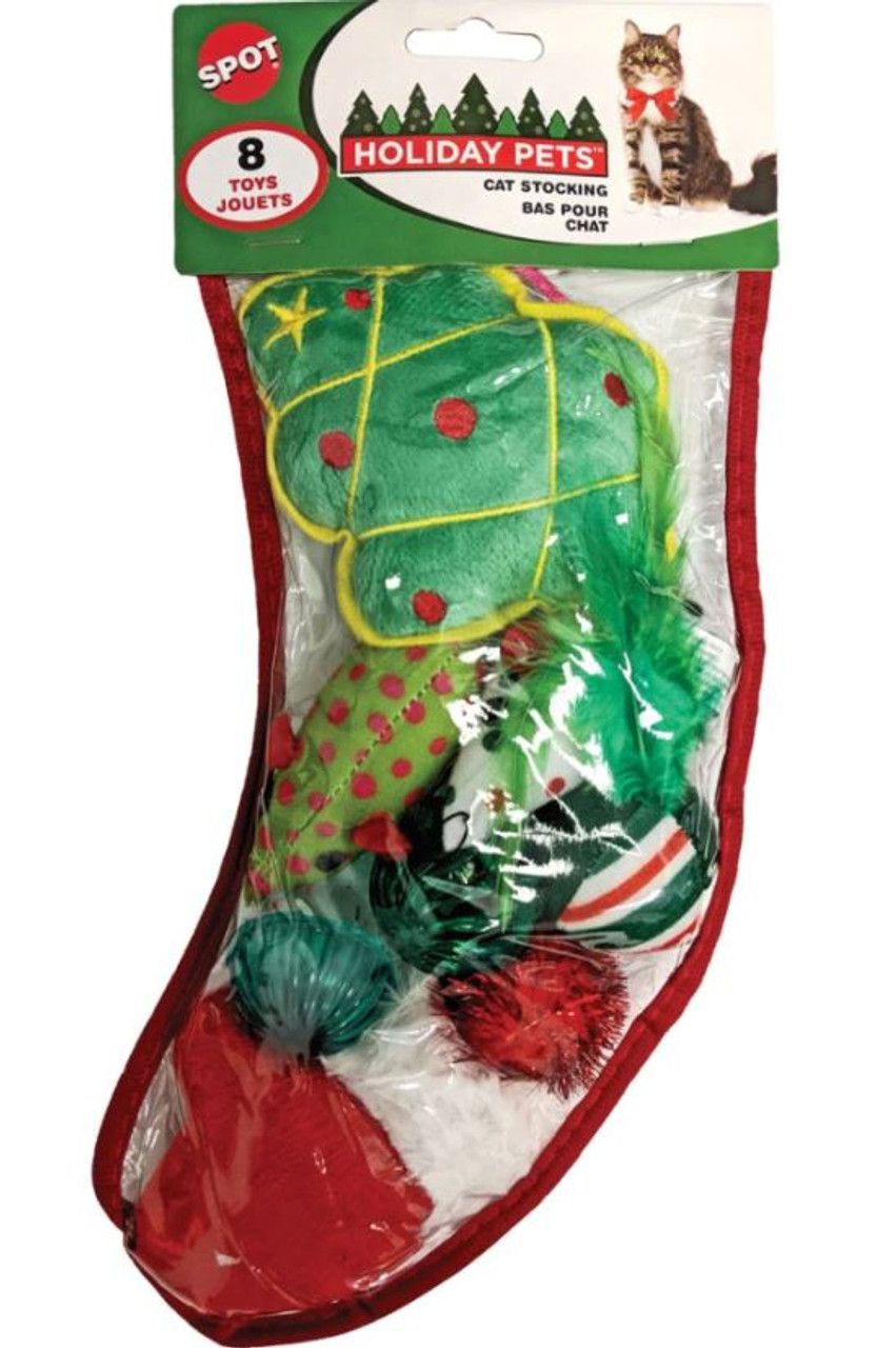 Spot Holiday Stocking for Cats Medium (8 pc) Assorted