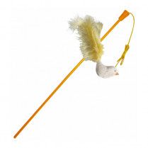 Spot Flicker Fun Feather Bird Wand 15&quot; Assorted