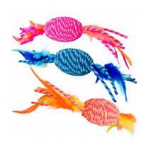 Spot Elasteeez Roller &amp; Feather Assorted Cat Toy