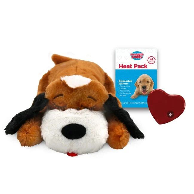 Snuggle Puppy Stress &amp; Anxiety Relief Brown/White