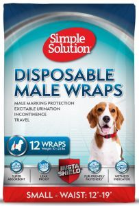 Simple Solution Disposable Male Dog Wraps Small 12 Pack