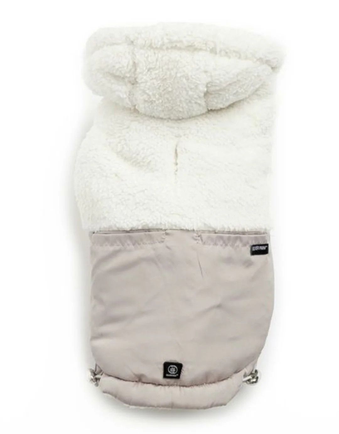 Silver Paw Med Quilted Jacket Hoodie Tan