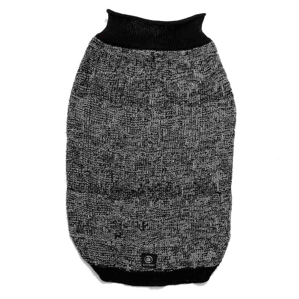 Silver Paw Lg Roll Neck Sweater Black