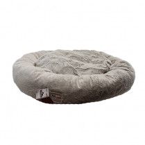 Ruff Love Faux Fur Donut Bed Dark Grey 42&quot; X 42&quot; Dog Bed
