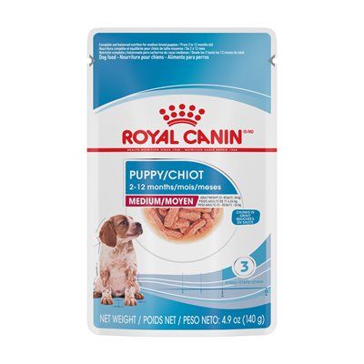 Royal Canin Puppy Medium Pouch Chunks In Gravy 5 Oz