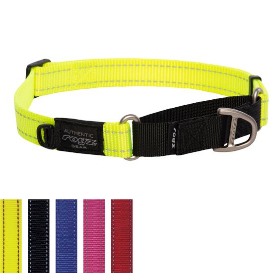 Rogz Control Collar Webbed Medium Pink Reflective