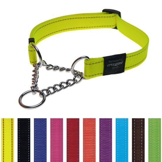 Rogz Utility Collar Half-Check Xl Ye