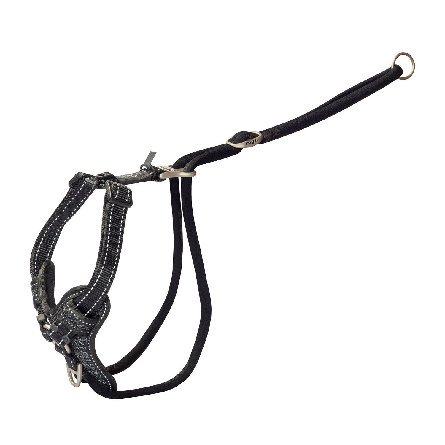 Rogz Stop Pull Harness Large Black 45-75cm