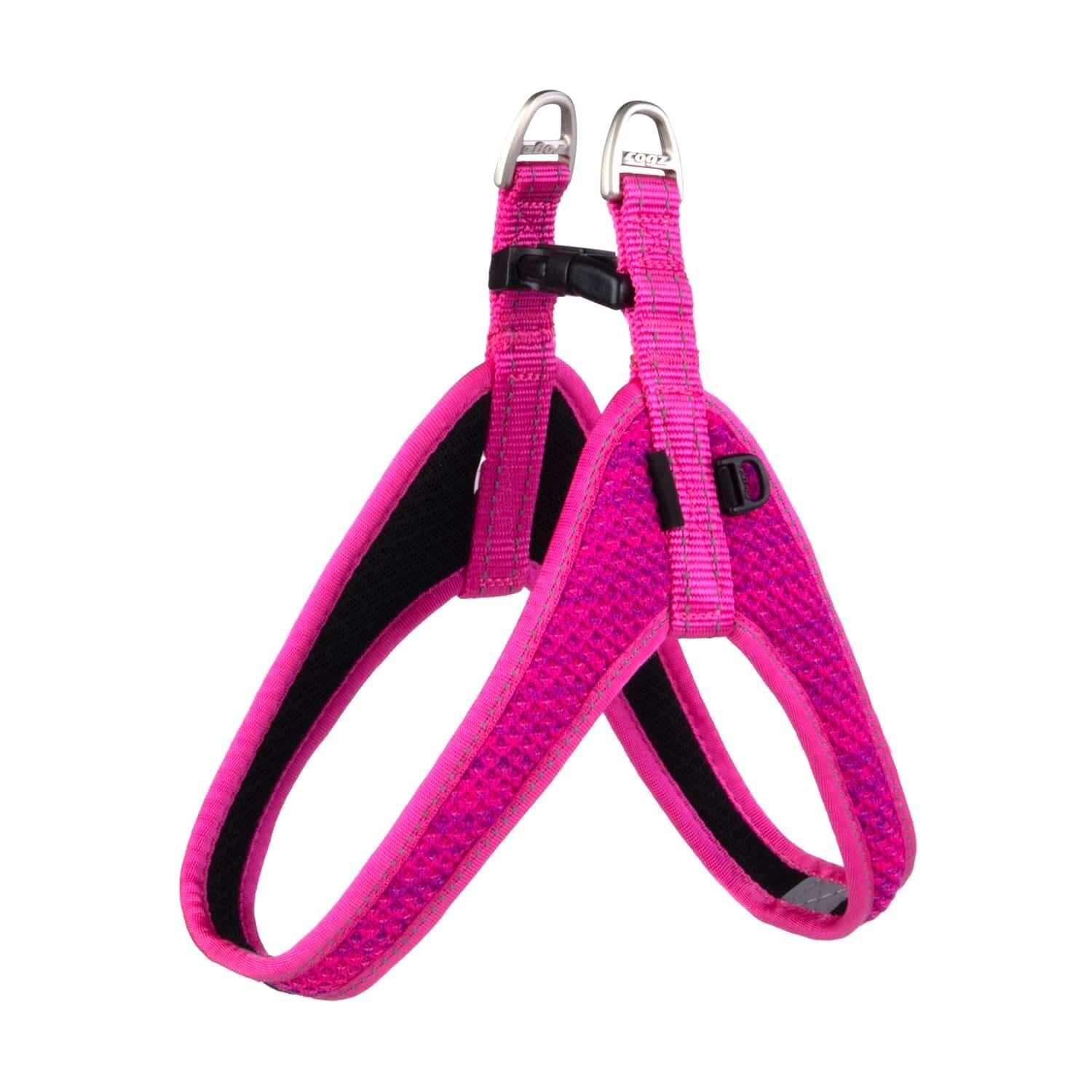 Rogz Fast-Fit Harness Small-Medium Pink Reflective