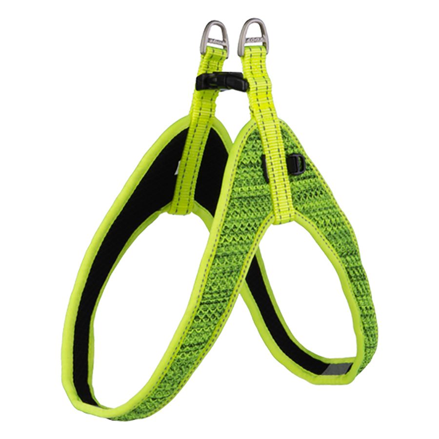 Rogz Fast-Fit Harness Medium Yellow Reflective
