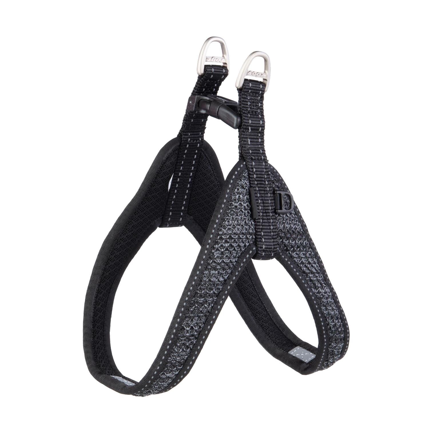 Rogz Fast-Fit Harness Medium Black Reflective