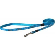 Rogz Fancy Dress Lead Turquoise Paw Small
