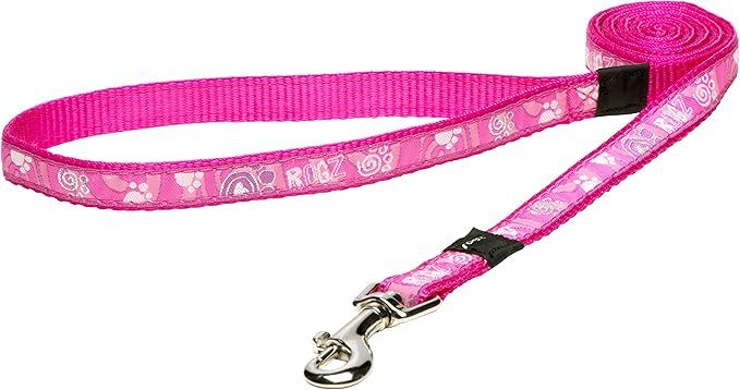 Rogz Fancy Dress Lead Pink Paw Large