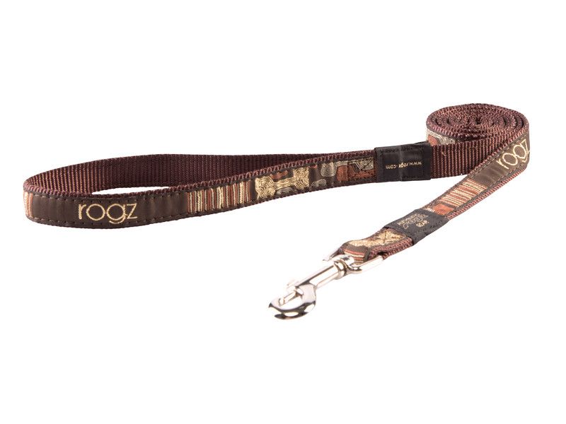 Rogz Fancy Dress Lead Mocha Bone Large
