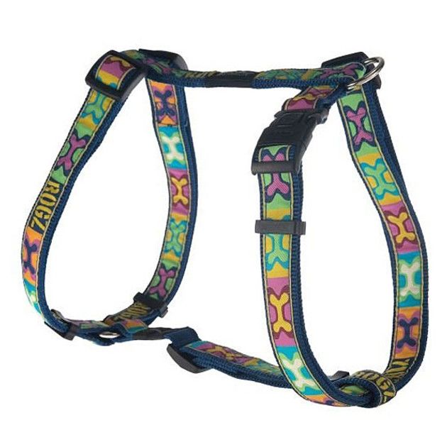 Rogz Fancy Dress Harness Pop Art Navy Medium