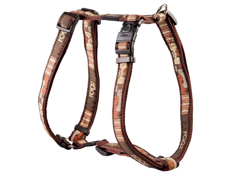 Rogz Fancy Dress Harness Mocha Bone Large