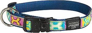 Rogz Fancy Dress Collar Pop Art Navy Xlarge