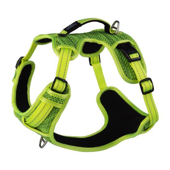 Rogz Explore Padded Harness Large Yellow Reflective