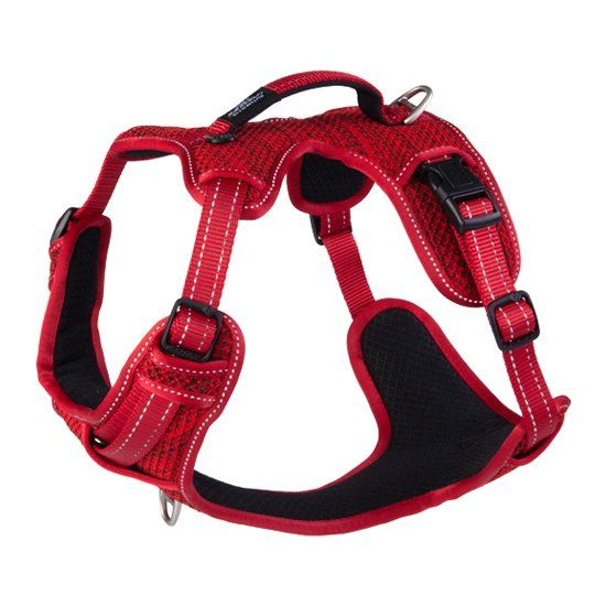 Rogz Explore Padded Harness Large Red Reflective