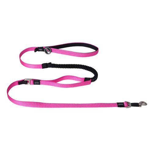 Rogz Control Shock Absorbing Bungee Lead Medium Pink