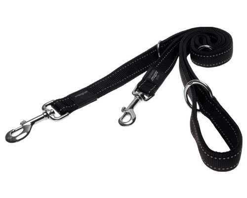 Rogz Classic Lead Medium Black Reflective