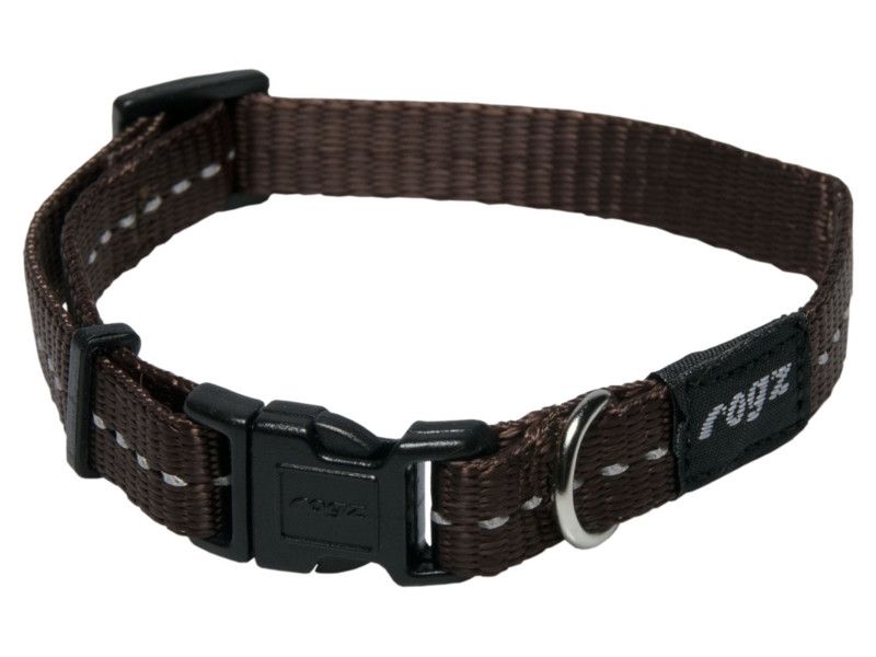 Rogz Classic Collar X-Small Chocolate Reflective