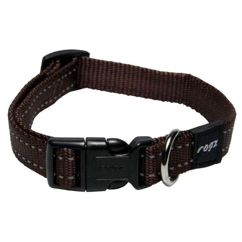 Rogz Classic Collar Small Chocolate Reflective