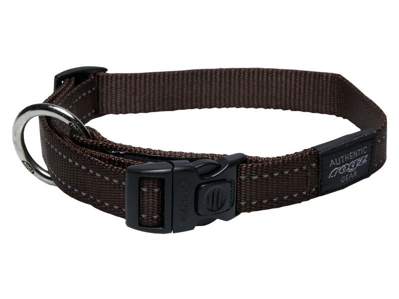 Rogz Classic Collar X-Large Chocolate Reflective
