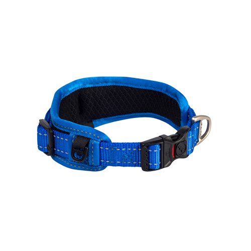 Rogz Classic Collar Padded Large Blue Reflective