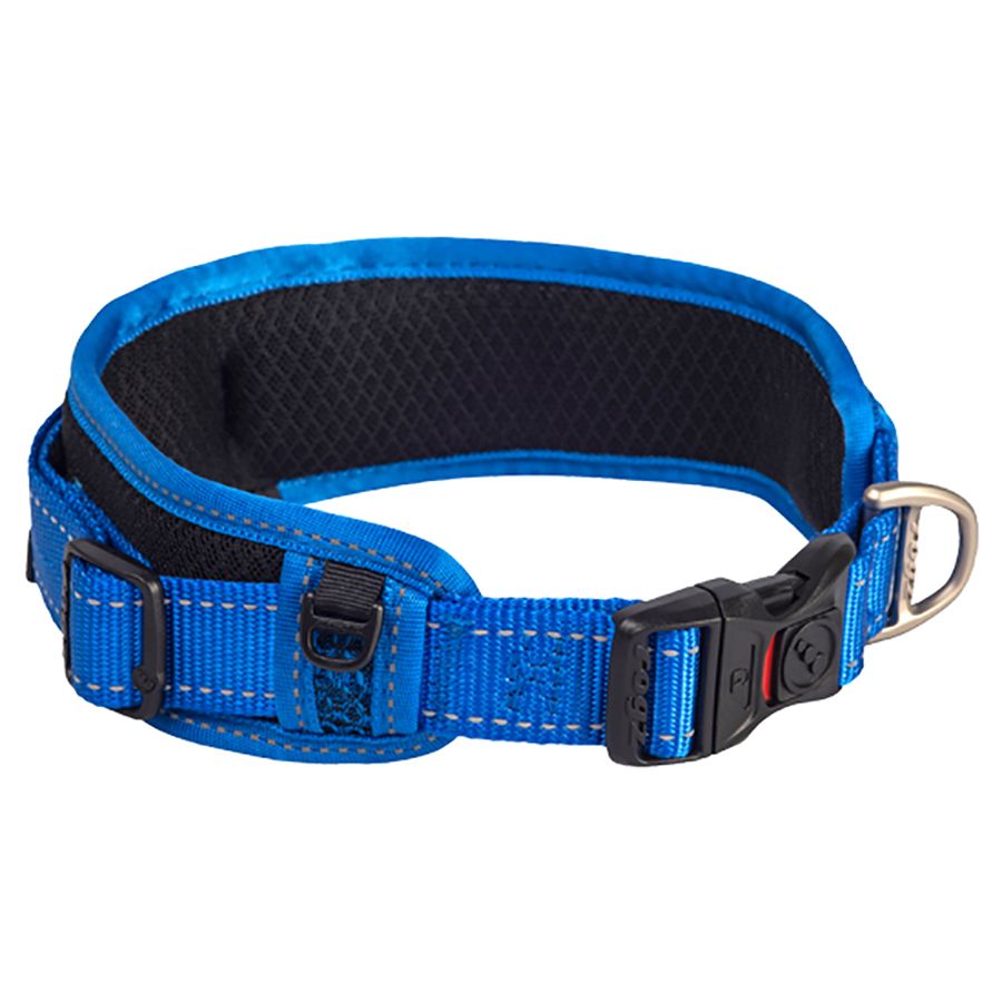 Rogz Classic Collar Padded Xx-Large Blue Reflective