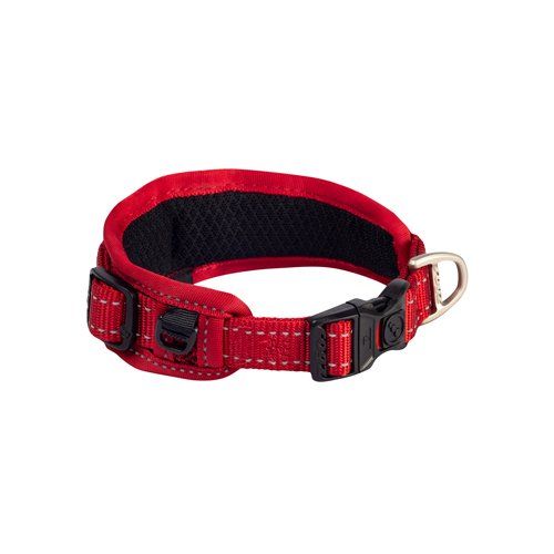 Rogz Classic Collar Padded Large Red Reflective