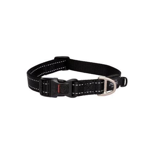 Rogz Classic Collar Black Reflective Large