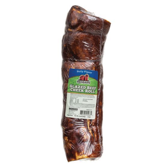 Red Barn Glazed Beef Cheek Roll Large Dog Bully Flavour