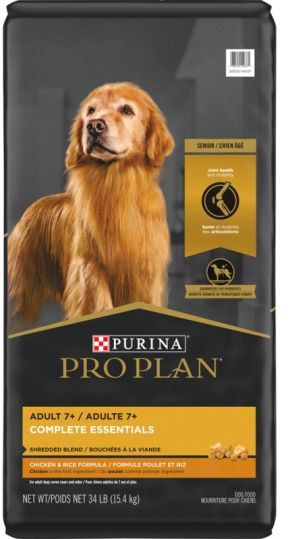 Purina Pro Plan Essentials Senior Dog Shredded Blend Chicken &amp; Rice 15.4 kg