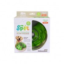 PetDreamHouse Spin Interactive Slow Feeder Pet Bowl Tricky Level UFO Maze Green